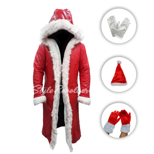 Christmas Chronicles Kurt Russell Santa Clause Leather Coat