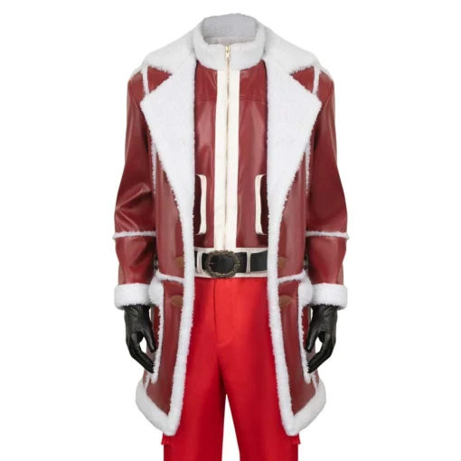 JK Simmons Red One Santa Clause Leather Coat