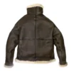 Mens Genuine Sheepskin B-3 Bomber Jacket