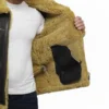 Men’s Real Shearling Sheepskin Bomber Leather Jacket