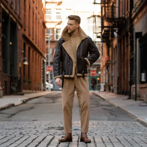 RAF Fighter Weight Sheepskin Bomber Jacket