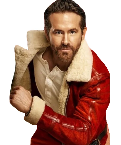 Ryan Reynolds Spirited Red Suede Leather Jacket