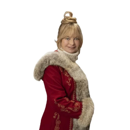 The Christmas Chronicles Goldie Hawn Red Wool Coat