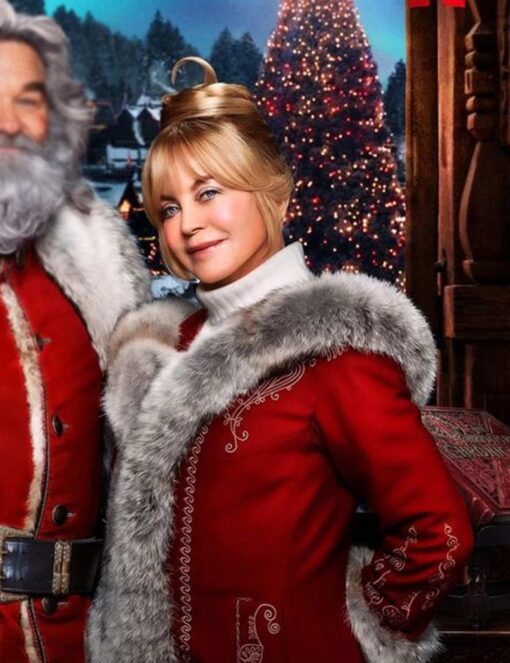 The Christmas Chronicles Goldie Hawn Red Wool Coat