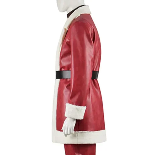 David Harbour Violent Night Santa Claus Leather Coat