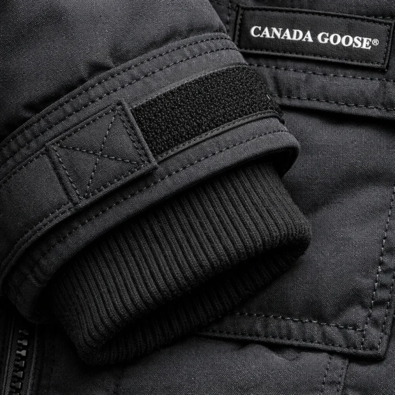 canada goose jacket stitching and build quality detail
