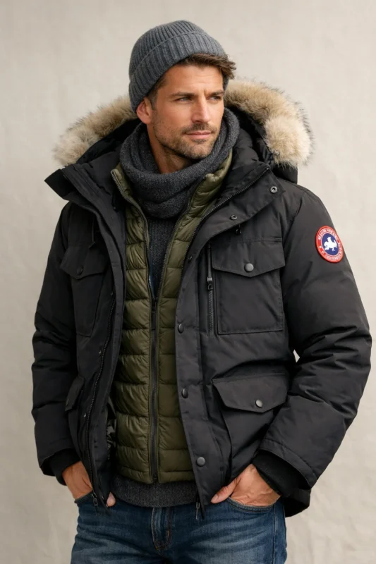 canada goose jacket fit and comfort with winter layering
