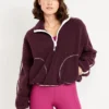 Abbott Elementary Janine Teagues Burgundy Sherpa Jacket