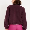 Abbott Elementary Janine Teagues Burgundy Sherpa Jacket