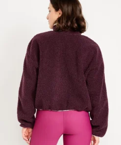 Abbott Elementary Janine Teagues Burgundy Sherpa Jacket