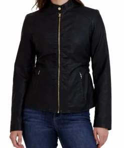 Baccini Leather Moto Jacket