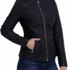 Baccini Leather Moto Jacket