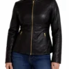 Baccini Leather Moto Jacket