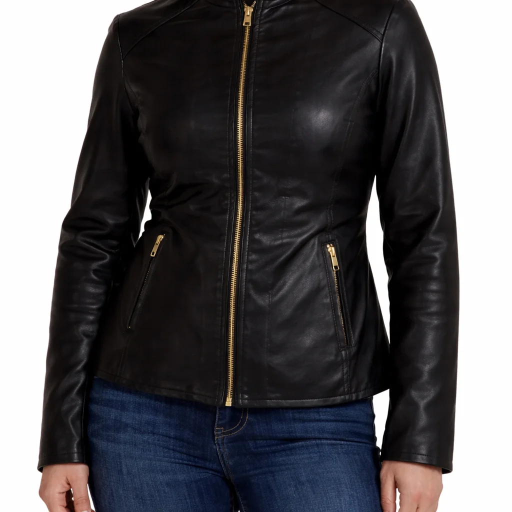 Baccini Leather Moto Jacket