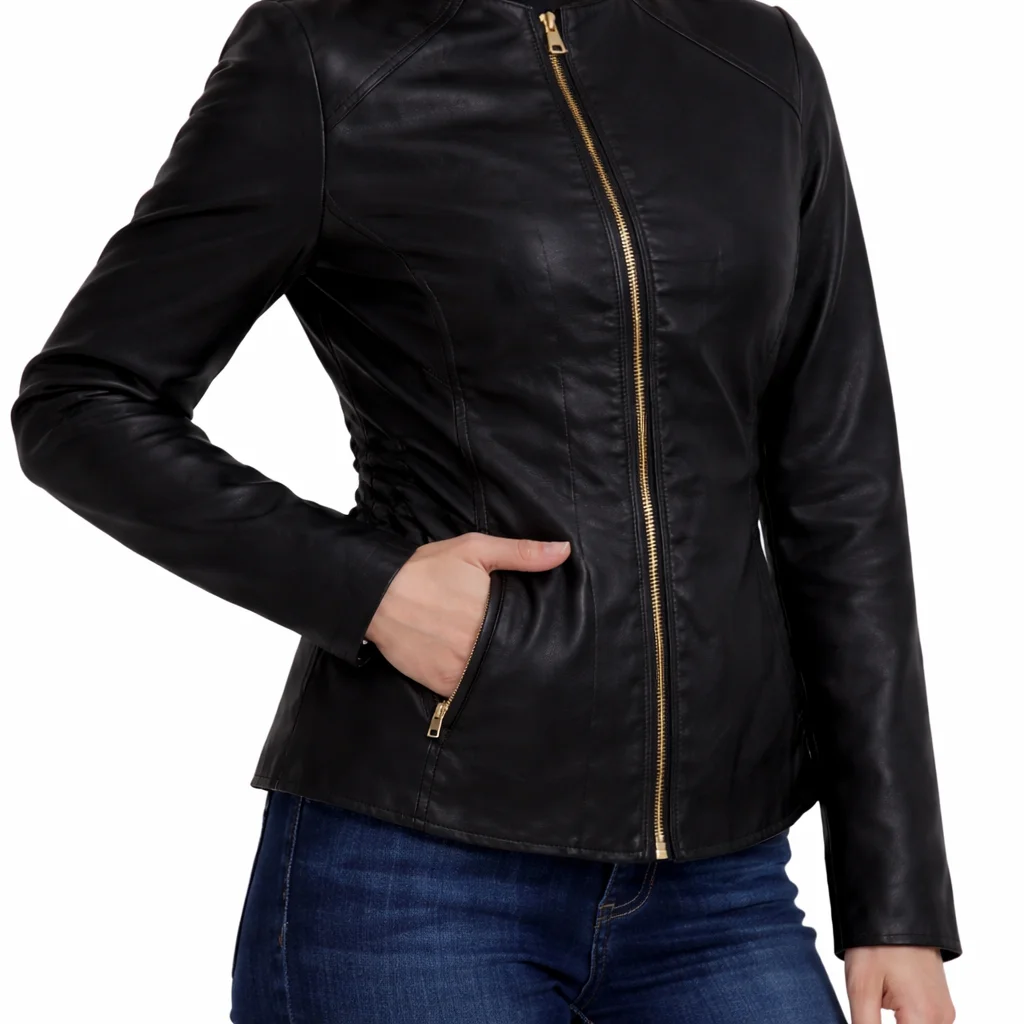 Baccini Leather Moto Jacket - Image 2