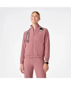 Brilliant Minds S02 Ashleigh LaThrop Pink Scrub Jacket