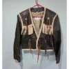Brilliant Minds S02 Celeste Desjardins Fringed Leather Jacket