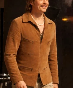 Brad Pitt The Adventures Of Cliff Booth 2026 Suede Jacket