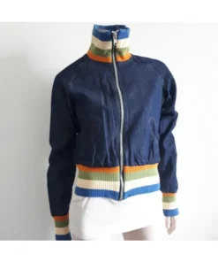 Electric Bloom 2026 Ruby Marino Denim Zip Jacket