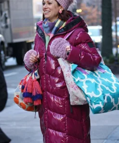 Elsbeth Carrie Preston Purple Long Coat