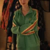 Emily In Paris S05 Lily Collins Mint Green Track Jacket
