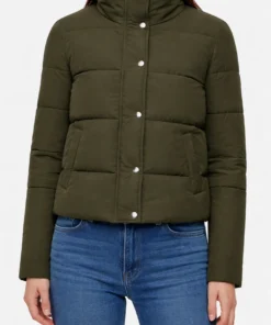 Gracewood Olive Puffer Jacket