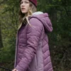 Hunting Season Sofia Hublitz Purple Puffer Jacket