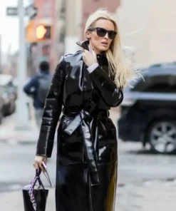 Kate Hudson Leather Coat