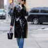 Kate Hudson Leather Coat