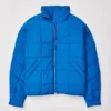 Law and Order S25 Thalia Young Blue Grid Puffer Jacket