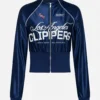 Los Angeles Clippers Women’s Cropped Corset Track Jacket