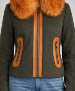 Lucy Albright Tell Me Lies S03 Fur Collar Jacket