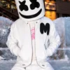 Marshmello White Bomber Jacket