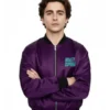 Marty Supreme Timothee Chalamet Purple Bomber Jacket