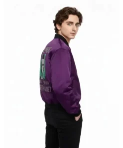 Marty Supreme Timothee Chalamet Purple Bomber Jacket