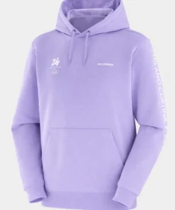 Milano Cortina 2026 Olympics Salomon Graphic Purple Hoodie