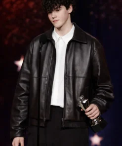 Owen Cooper Critics Choice Awards Leather Jacket