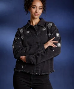 Star Wars Darth Vader Rhinestone Black Denim Jacket