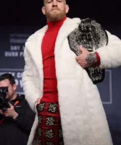 The Notorious Conor Mc Gregor White Fur Coat