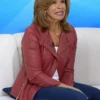 The Today Show Hoda Kotb Red Leather Jacket