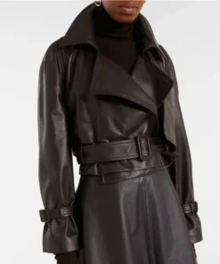 The Traitors US S04 Caroline Stanbury Belted Leather Biker Jacket