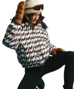 The Traitors US S04 Caroline Stanbury Houndstooth Puffer Jacket