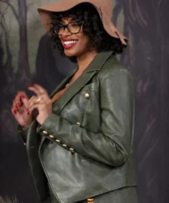 The Traitors US S04 Tiffany Mitchell Green Leather Jacket