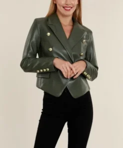 The Traitors US S04 Tiffany Mitchell Green Leather Jacket