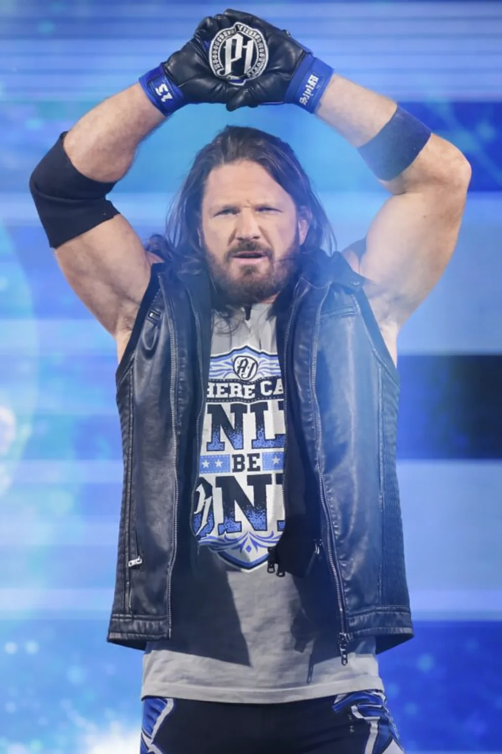 AJ Styles Royal Rumble 2026 Black Leather Vest