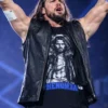 AJ Styles Royal Rumble 2026 Black Leather Vest