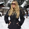 Alix Earle Halfdays Ski Black Puffer Jacket