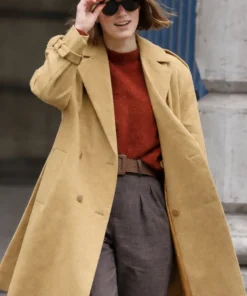 Black Doves 2026 Keira Knightley Brown Wool Coat