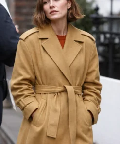 Black Doves 2026 Keira Knightley Brown Wool Coat