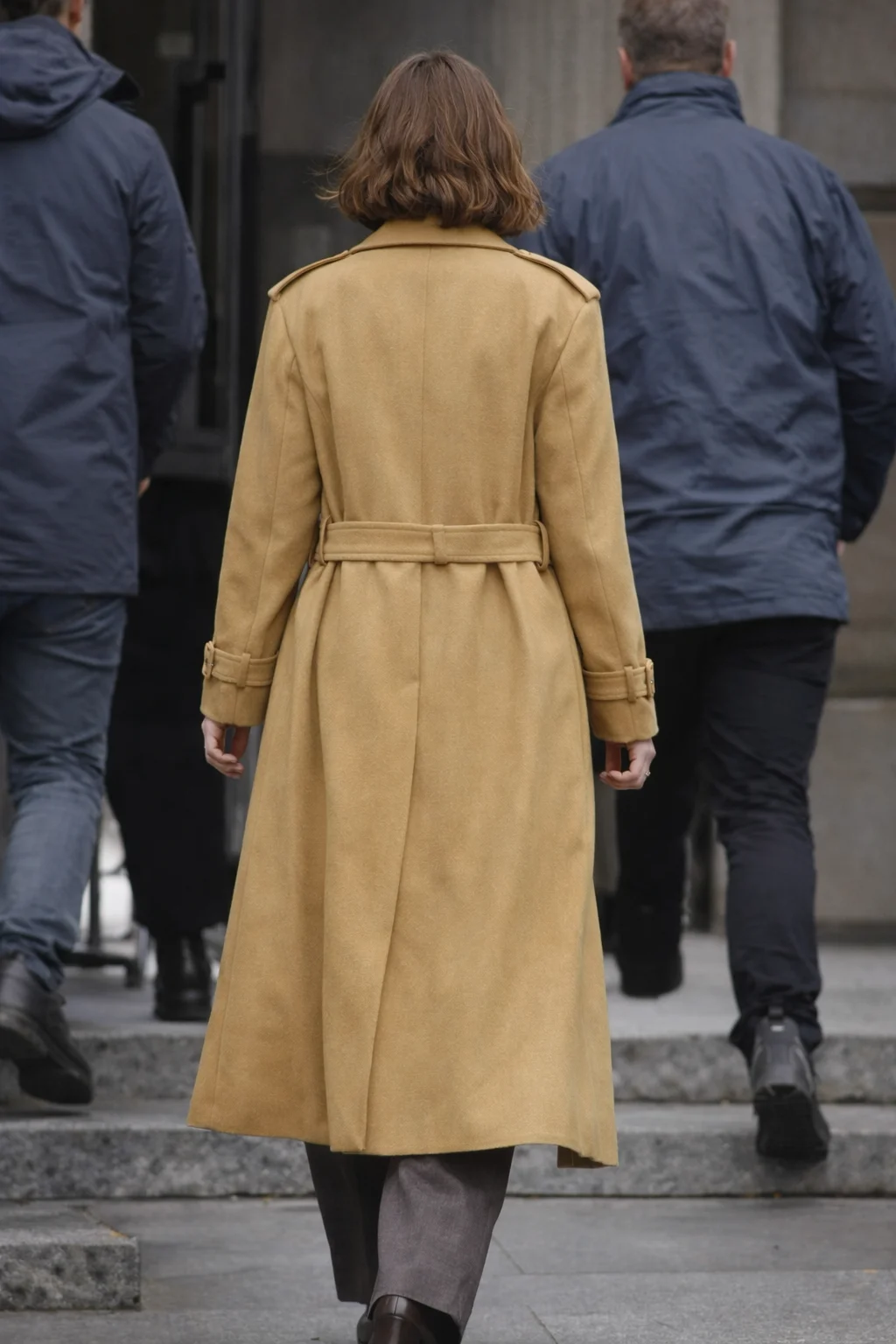 Black Doves 2026 Keira Knightley Brown Wool Coat